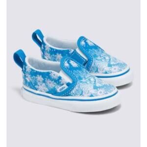 Vans Slip-On V Toddler Wonderland Blue Shoes - Size 3